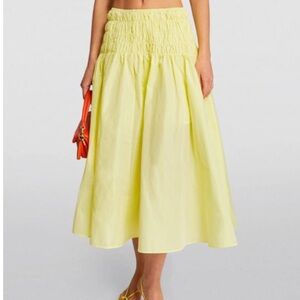 Maje Yellow Midi Skirt NWT